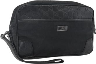 Gucci Pre-owned Vintage Clutch Bag - Dames - Vintage Clutch - Zwart - ONE Size - Leer - Vintage