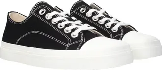 Moschino Womens Black Fabric Low Top Sneakers