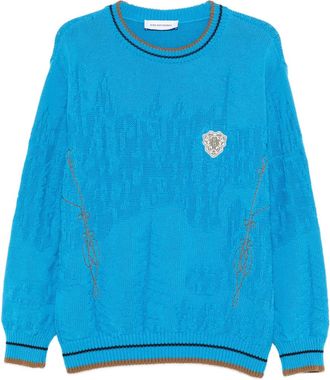 Kiko Kostadinov Maglione Fitz con ricamo - Blu