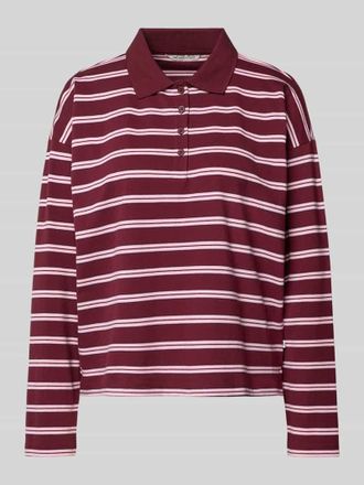 Tom Tailor Denim Regular Fit Poloshirt aus Baumwoll-Mix in Bordeaux, Gr&ouml;&szlig;e XS