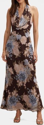 Ever New Marina Cowl Neck Halter Gown in Halsey Floral at Nordstrom, Size 12