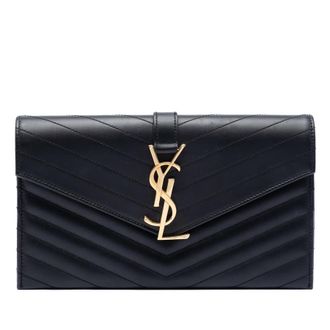 Saint Laurent Pre-owned Saint Laurent Lambskin Chevron Monogram Clutch Ladies DYR2IUICX58KAC76