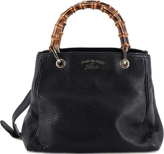 Gucci Bamboo Shopper Leather Small tote bag - Zwart