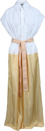 Fabiana Filippi Long Cotton Dress Buttons - White/Beige