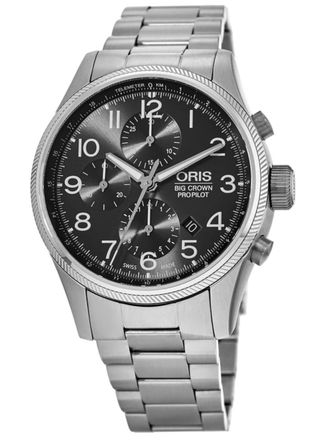 Oris Pre-owned Oris Big Crown ProPilot Chronograph Automatic Grey Dial Mens Watch 01 774 7699 4063-07 8 22 19