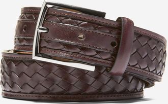 Cole Haan Mens Woven Inlay Leather Belt - Brown Size 32