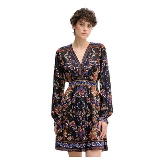 Hale Bob Dames, Jurken, Zwart, Maat: XS Satijn