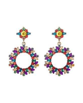 Eyecandy LA Eye Candy La Glass Crystal Harlequin Statement Earrings