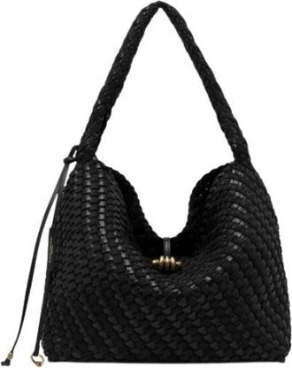 Gianni Chiarini Aurelie Geweven Schoudertas - Dames - Schoudertassen - Zwart - ONE Size - Leer - Tassen