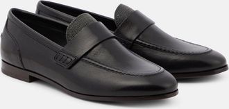Brunello Cucinelli Monili leather loafers