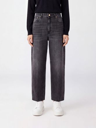 Fabiana Filippi Jeans wide leg in denim di cotone a vita alta