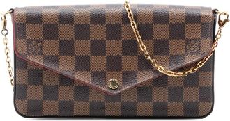 Louis Vuitton Borsa a tracolla Damier Ebene Pochette Felicie 2018 - Marrone
