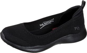 Skechers Womens Microburst 2.0 Be Iconic Sneaker, Black Stretch Fit Knit Skimmmer, 6.5 UK Wide
