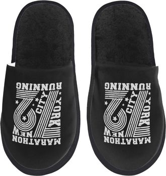 Generic Shoes 72 New York Stamped Comfy Slippers Reusable Cotton Slippers For Hotel Trip Home M