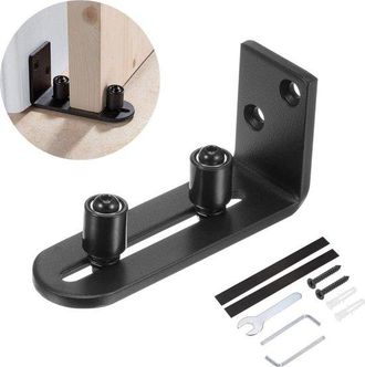 OEM Sistema De Puerta Corredera, Gu&iacute;a De Suelo Ajustable, Rodillo Gu&iacute;a De Suelo, Gu&iacute;a De Puerta, Reducci&oacute;n De Ruido, 12,3 X 4 X 6,4 Cm, Negro 1