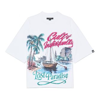 Cult of Individuality OVERSIZED SHORT SLEEVE CREW NECK TEE LOST PARADISE