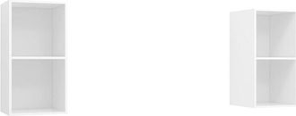 vidaXL Vidaxl - Muebles De Pared Para Tv 2 Uds Madera Contrachapada Blanco