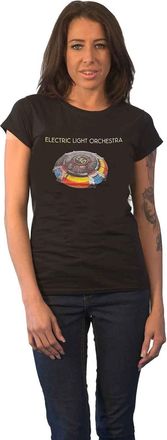 ELO T Shirt Mr Blue Sky Band Logo Official Womens Skinny Fit Black XXL