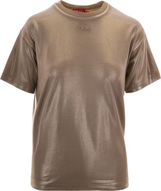 Diesel Sandy Beige Normy Sprayed Mylar T-Shirt