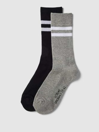 s.Oliver Red Label Socken mit Kontraststreifen im 2er-Pack in Black, Gr&ouml;&szlig;e 39-42