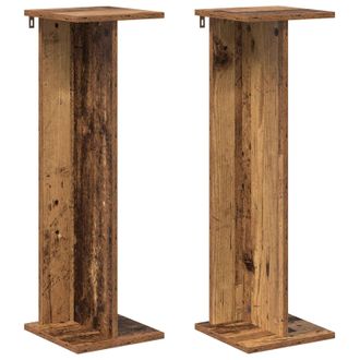 vidaXL Vidaxl Supporto Per Piante 2 Pz Legno Vecchio 25 X 25,5 X 80,5 Cm