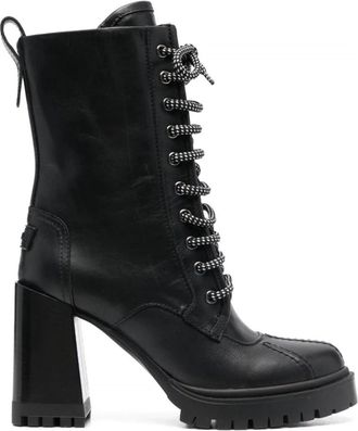 Furla 95mm Climb Wandelschoenen - Dames - Laarzen met Hak - Zwart - 36 EU - Leer - Schoenen