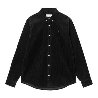 Carhartt Work in Progress L/S Madison Cord Shirt - Heren - Casual Overhemden - Zwart - XL - Katoen - Overhemden