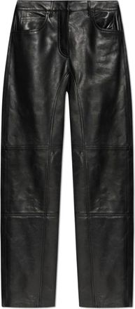 Jil Sander Dames, Broeken, Zwart, Maat: XS Leer