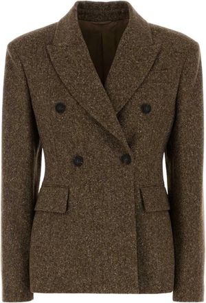 Brunello Cucinelli Kostuumjas - Dames - Blazers - Bruin - S - Jassen