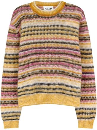 Isabel Marant Morine Sweater - Dames - Ronde hals truien - Veelkleurig - XS - Wol - Truien & Vesten