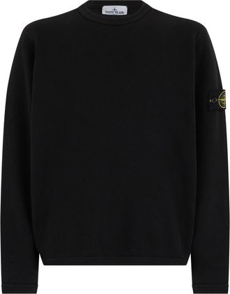 Stone Island Black Crew Neck Sweatshirts