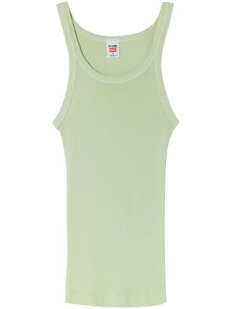 Re/Done Geribbelde tanktop - Groen