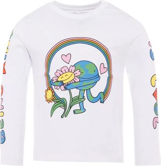 Stella McCartney printed T-shirt - kids - Cotton - 14+ - White