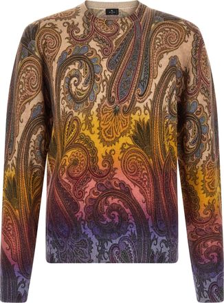 Etro Multicolor Wool Mens Cardigan