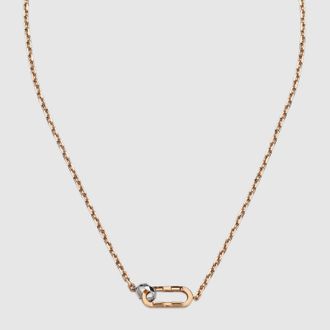 Gucci Link To Love 18k Chain Necklace, Rose Gold, Rose Gold