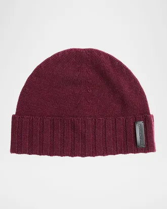 Bruno Magli Men & apos;s Rib-Cuff Cashmere Beanie Hat