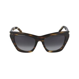 Saint Laurent Sunglasses, female, Brown, Size: 55 MM Kate Sunglasses