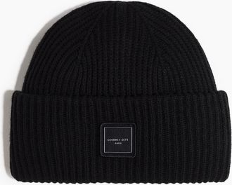 H&M Gerippte Mütze aus Wollmix - Schwarz