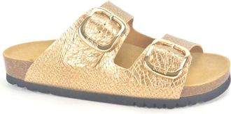 Scholl Goud Print Klomp - Dames - Sandalen - Geel - 35 EU - Schoenen