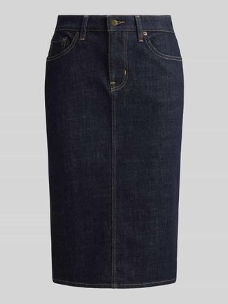 Lauren Ralph Lauren Tapered Fit Jeansrock aus Baumwoll-Mix in Jeansblau, Gr&ouml;&szlig;e 36
