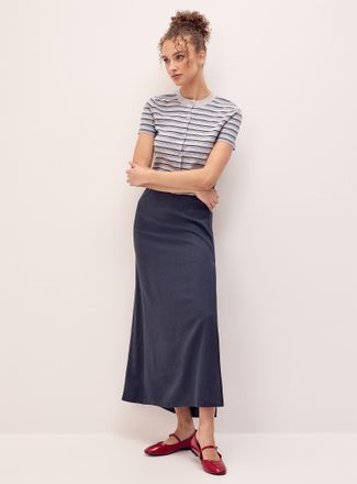 Twik Womens Linen-blend maxi skirt