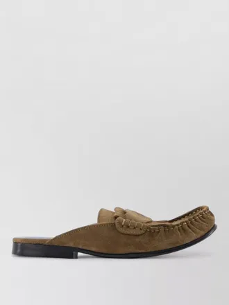 Marni leather moccasin style mules eu sizing