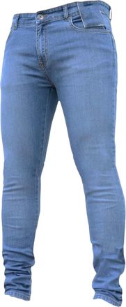 Generic JIER Mens Skinny Slim Fit Stretch Denim Retro Pants Mans Skinny Solid Denim Pants Slim Fit Stretch Retro Jeans (Light Blue,4XL)