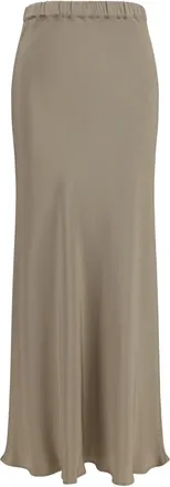 Max Mara Beige Solid Maxi Skirt