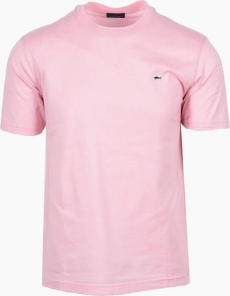 Paul & Shark Mens Paul & Shark BADGE T-SHIRT PINK - Size: 38
