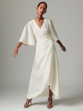 Day Birger Et Mikkelsen Camilla Wrap Maxi Dress in Jetstream at Nordstrom, Size 2