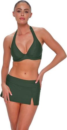 Sunsets Muse Halter Bikini Swimsuit Top - DD Cup in Island Green at Nordstrom, Size 36