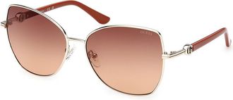 Guess GU00259 32F Womens Sunglasses Gold Size 59
