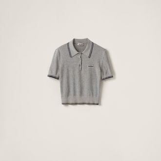 Miu Miu Cotton jersey polo shirt
