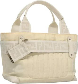 Fendi Pre-owned Nylon handbags - Dames - Vintage Handtas - Beige - ONE Size - Nylon - Vintage